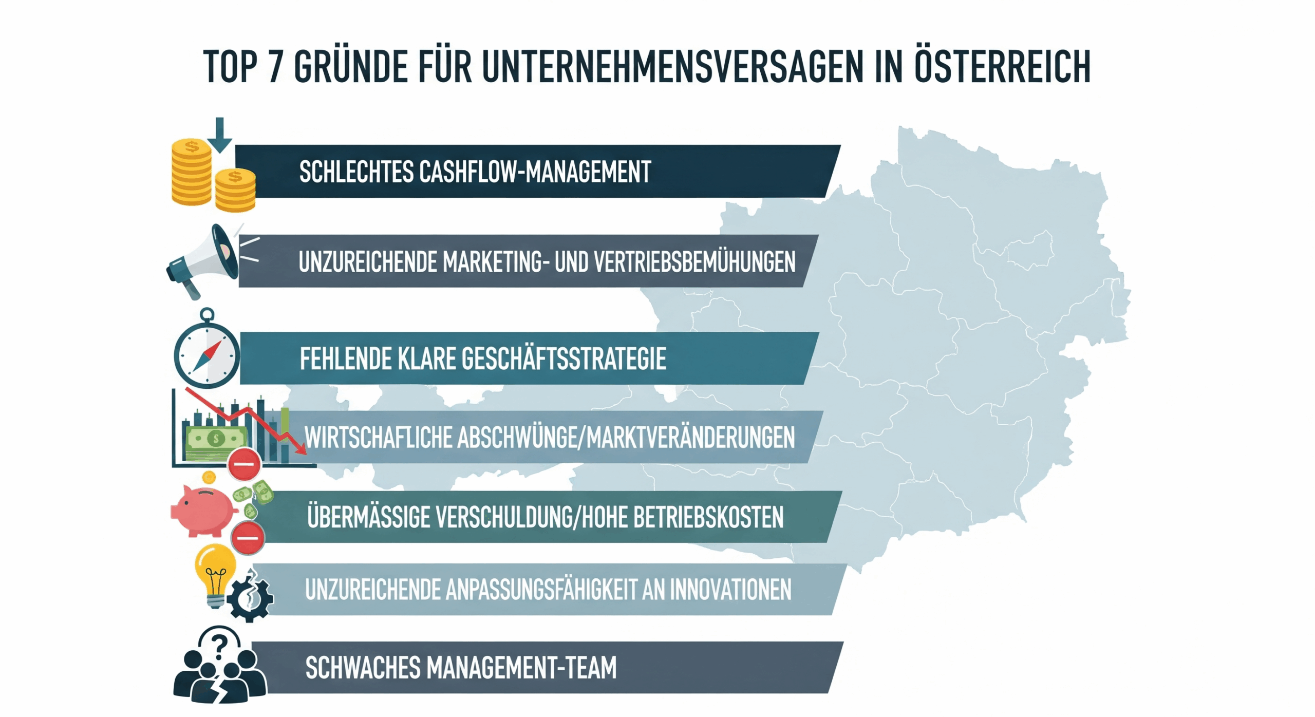 Top-7-Gründe für das Scheitern neu gegründeter Unternehmen